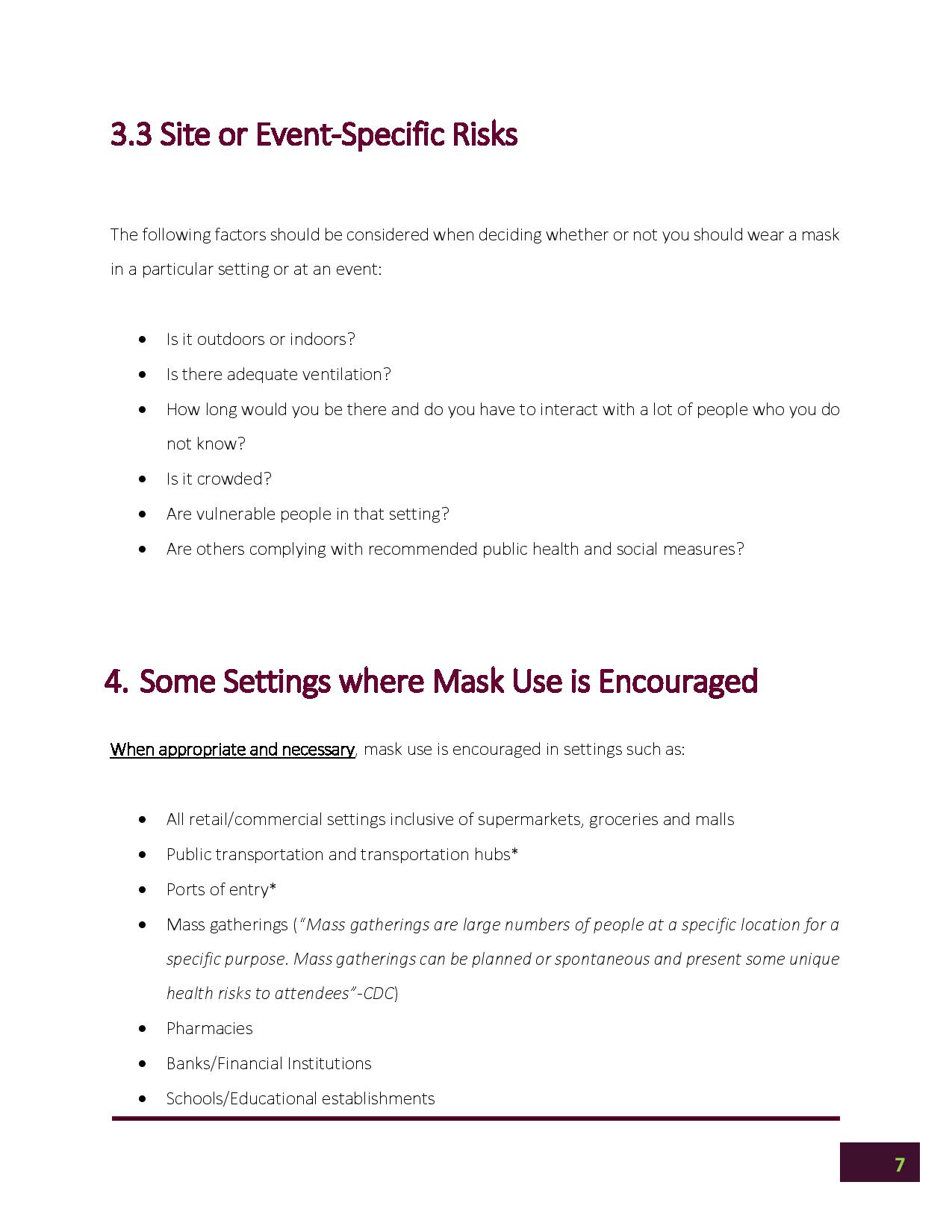 General Recommendations for Mask Use | Ministry of Health