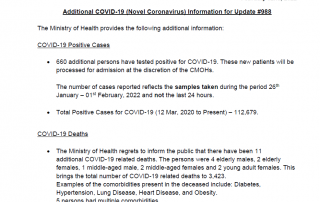 COVID-19 UPDATE - Wednesday 02nd February 2022
