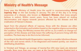 Ministry of Health's Message for World Leprosy Day 2022
