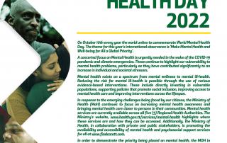 Message from the Honourable Terrence Deyalsingh in Commemoration of World Mental Health Day 2022