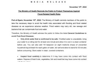 MoH Media Release - The Ministry of Health Reminds the Public to Protect Themselves Against Flood-Related Health Risks