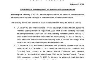 Media Release - The Ministry of Health Regulates the Availability of Pharmaceuticals
