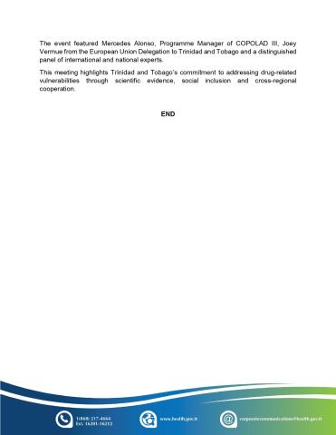 Fourteen Countries Gather in Trinidad and Tobago to Strengthen Drug Policies and Community-Based Interventions Image 2