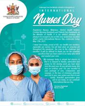 Message from the Honourable Terrence Deylasingh in commemoration of International Nurses Day 2021