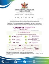 COVID-19 Update- Monday 19th July, 2021