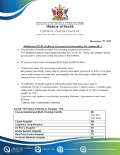 COVID-19 UPDATE - Wednesday 17th November 2021