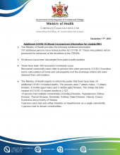 COVID-19 UPDATE - Friday 17th December 2021