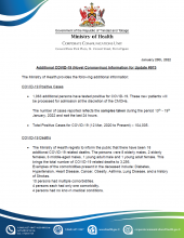 COVID-19 UPDATE - Thursday 20th January 2022