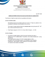 COVID-19 UPDATE - Friday 29th April 2022