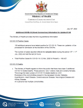 COVID-19 UPDATE - Tuesday 12th July 2022