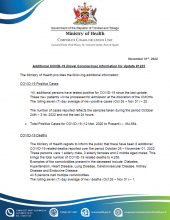 COVID-19 UPDATE - Tuesday 01st November 2022