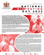 Message from the Minister of Health for National HIV Testing Day 2023