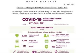 COVID-19 Update- Tuesday April 27th, 2021