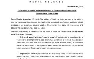 MoH Media Release - The Ministry of Health Reminds the Public to Protect Themselves Against Flood-Related Health Risks
