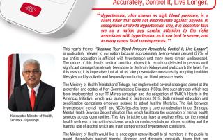 Message from the Honourable Terrence Deyalsingh, Minister of Health for World Hypertension Day 2023