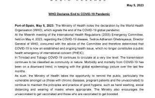 Media Release -WHO Declares End to COVID-19 Pandemic