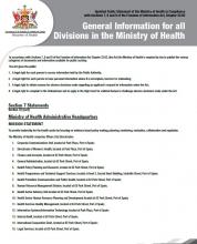  Statement of the Ministry of Health under the Freedom of Information Act 