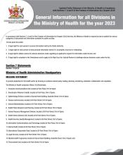  Statement of the Ministry of Health under the Freedom of Information Act 2023